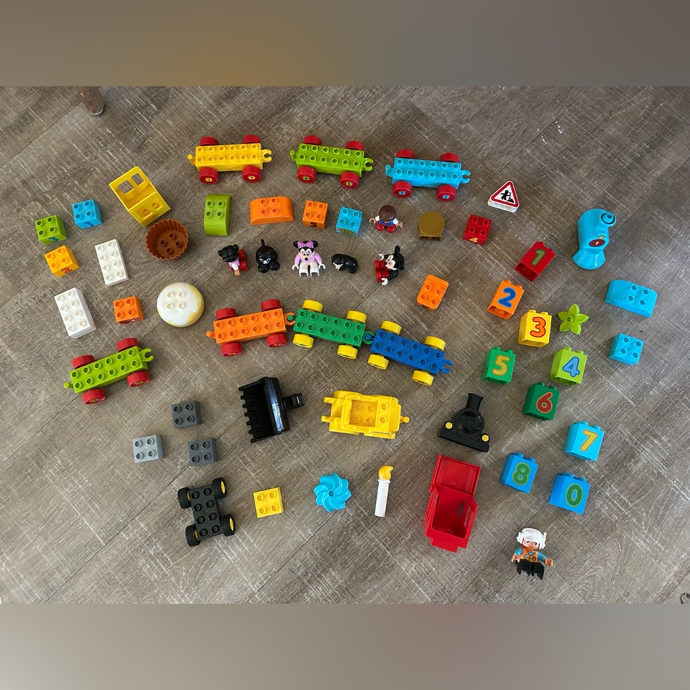 ▶️ Lego Duplo MISCELLANEOUS BUNDLE 54 pcs Train Construction PLAY SET kidcore